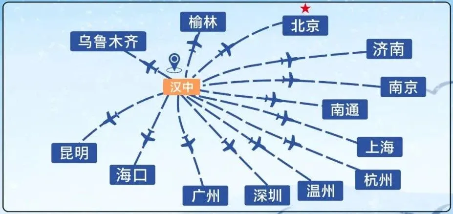 漢中再開(kāi)兩條新航線！這次可直飛......